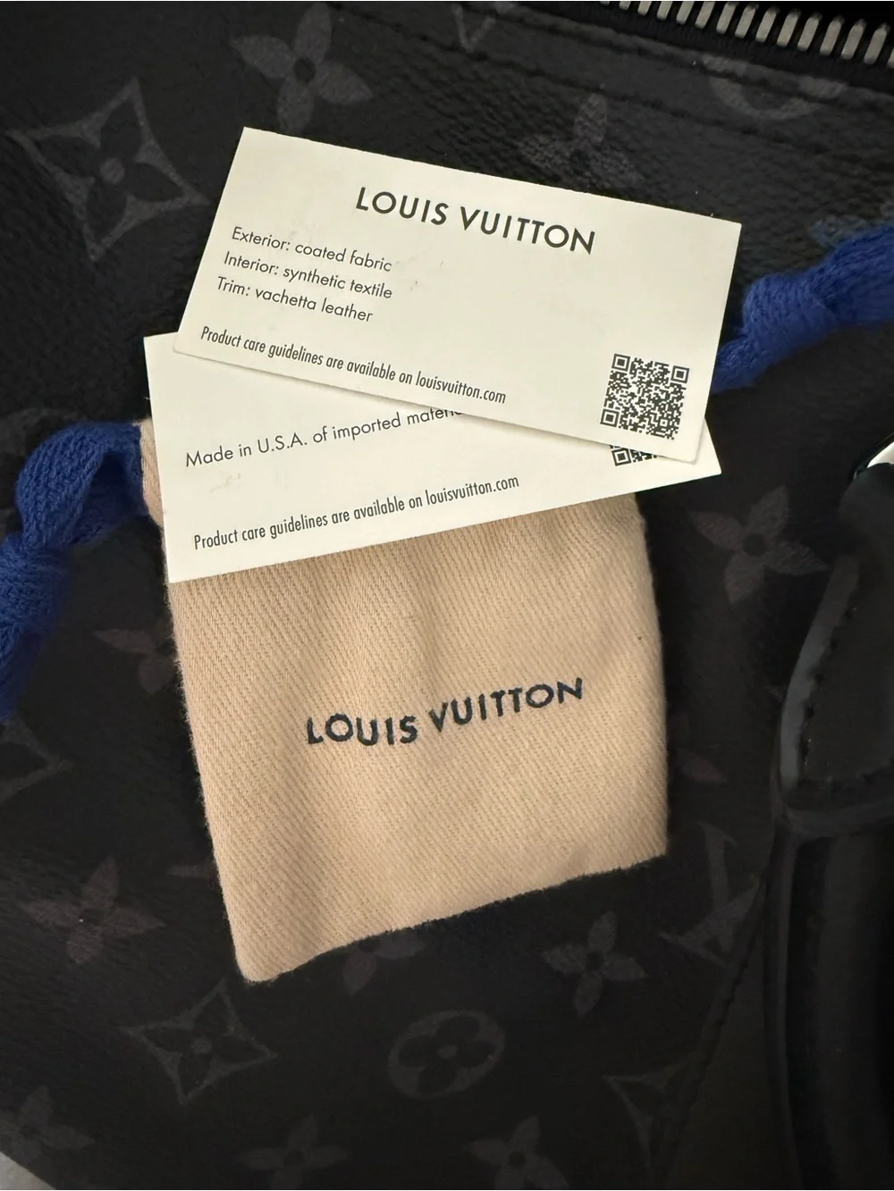 Louis Vuitton Monogram Eclipse Duffel Bag in Black